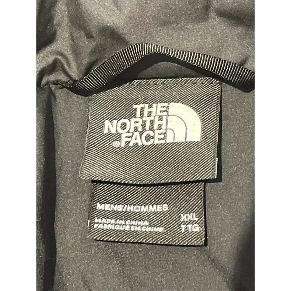 The North Face Coat Men XXL 2XL Black Puffer Jacket Full Zip Lightweight Winter